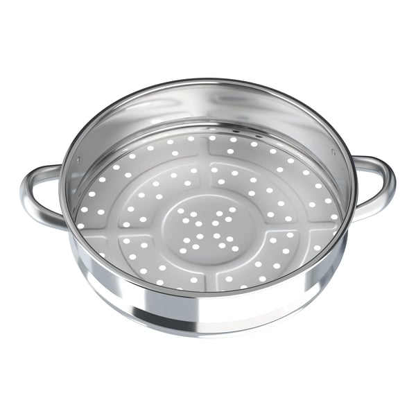 Höyrykeitin - Tuplakattila - Ruostumaton Teräs - 30 cm - Karkaistu Lasikansi - Ergonominen Kahva - 5 Kerrosta - Tumman Khaki