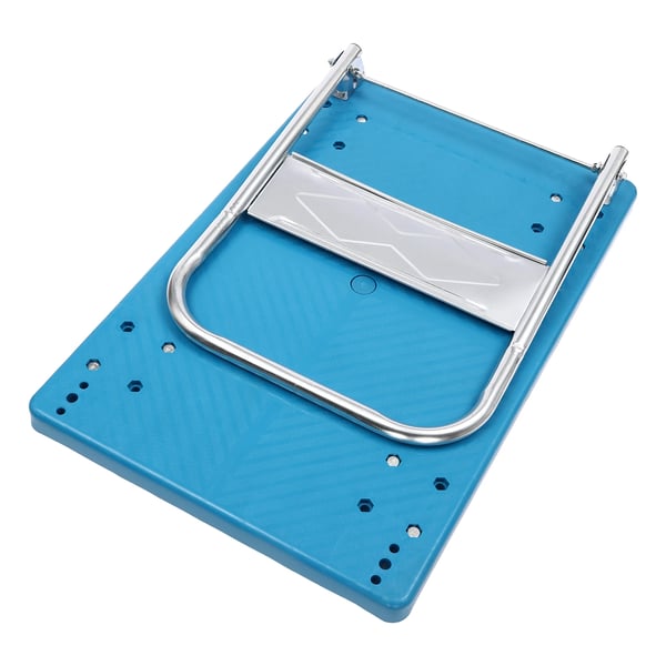 Transportvogn - Platformvogn - Sammenklappeligt Håndtag - 300 kg Kapacitet - 60×90×84 cm - PVC & Jern - Med Hjul - Blå