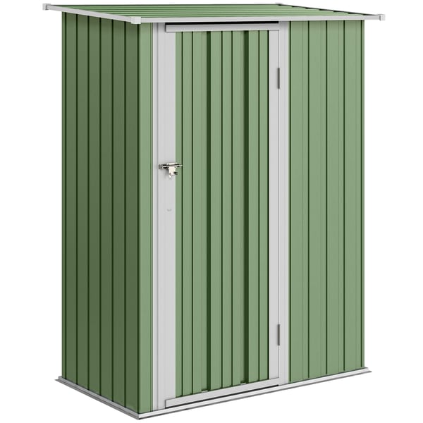 Trädgårdsbod - Redskapsförråd - 236×174×190 cm - Metall - Vattentät - 2 Skjutdörrar - Sluttande Tak - 4 Fönster - Grå
