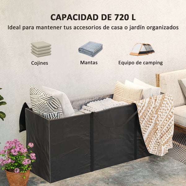 Växtställ - Fällbar blomhylla - Metall - 3 hyllplan - Inne/ute - 60×22×65 cm - Svart