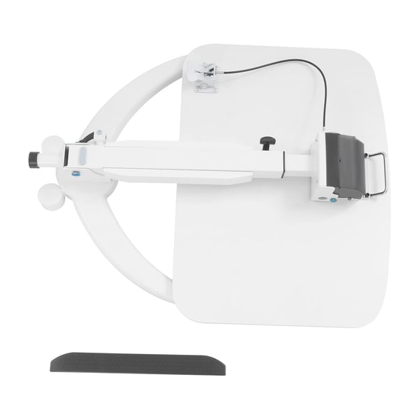 Rullende laptopbord - Højdejusterbart ståbord - Vinkel 15–90° - Plade 52×70 cm - Højde 75–110 cm - Maks 2,5 kg - MDF - Hvid