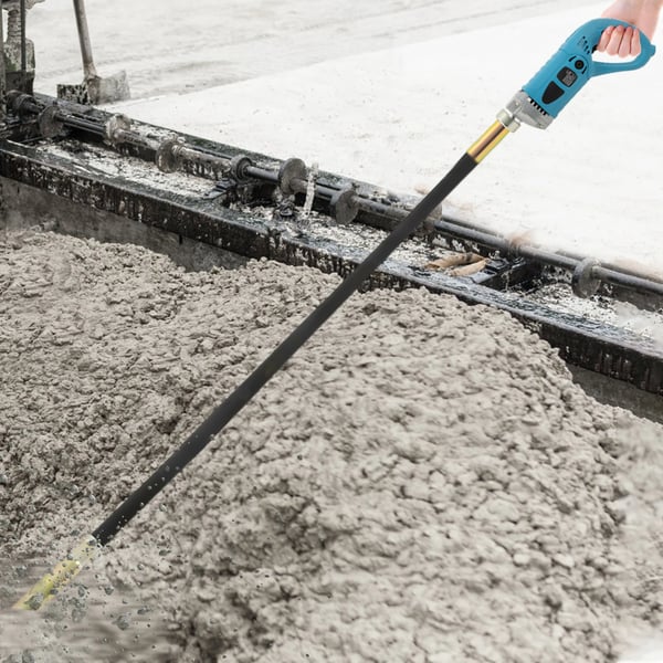 Betongvibrator - Handhållen Stavvibrator 35-3 - Sladdriven - Ø 3,5 cm stav - EU-plugg - CE - Blå
