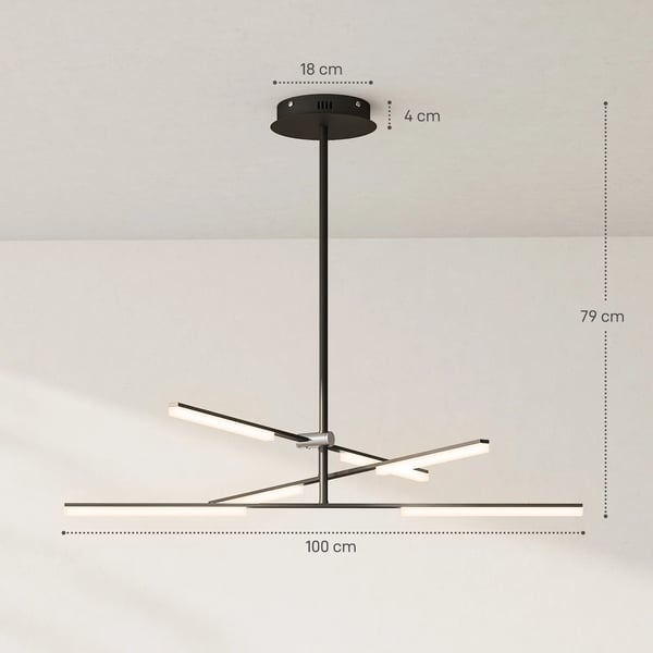 Modern pendellampa - LED pendellampa - SMD 2835 - 220 V AC - Ej dimbar - Stångmontering - Metalllegering
