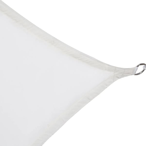 Solsegel - Rektangulärt 4 x 6 m - Vattenavvisande - UV-skydd - Polyester - För terrass & trädgård - Vit