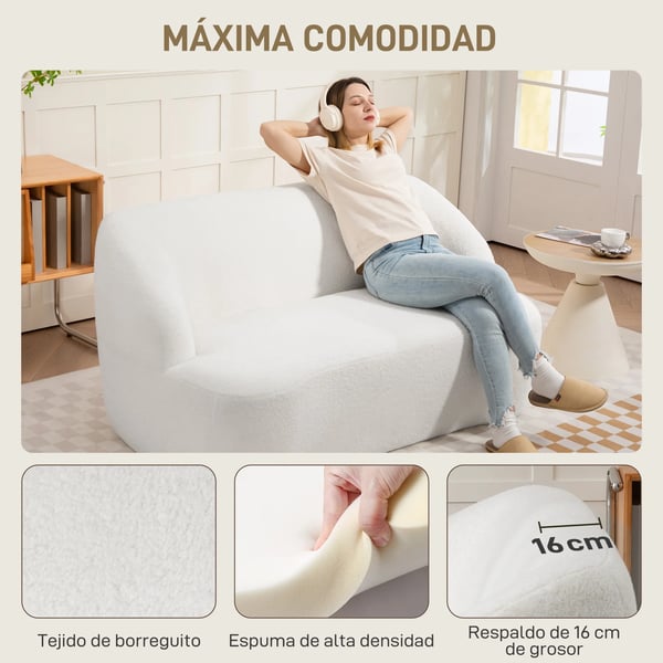 Soffa - Vardagsrumsoffa - Äkta läder - Modern stil - Extra bred över 240 cm - Fristående enkel del - Vit