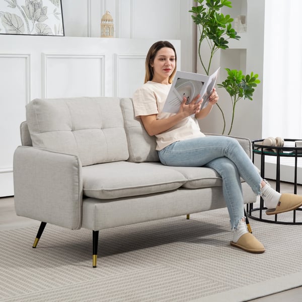 Vardagsrumssoffa - Modern soffa - Komposittyg - Bredd över 240 cm - Fristående design - Plastmaterial - Vit