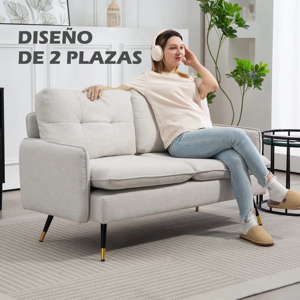 Vardagsrumssoffa - Modern soffa - Komposittyg - Bredd över 240 cm - Fristående design - Plastmaterial - Vit