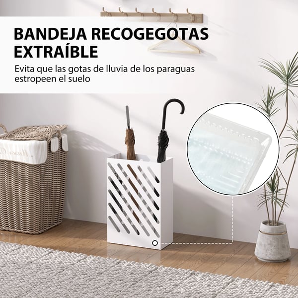 Badrumshylla - Vägmonterad - Smal design - 4 krokar - 28×14×41 cm - Vit
