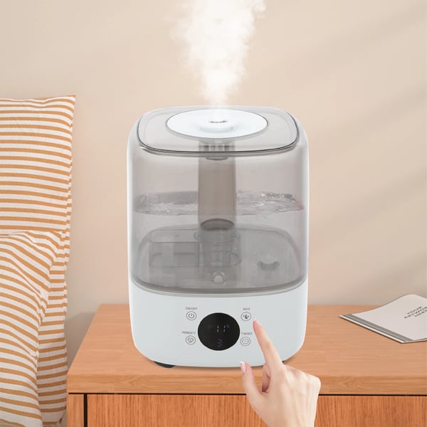 Ilmankostutin - Ultraääni - 5 l - Kaukosäädin & Ajastin - 3 Nopeutta - Hiljainen <36 dB - 10–50 m² - EU-pistoke - Valkoinen