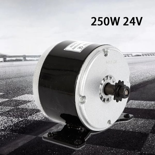 Elektrisk DC-motor - MY1016 - 24 V 250 W - Børstet - 2750 rpm - Til minibike - Sort