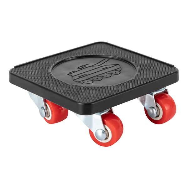Møbelflyttere - Flyttehjul 4-pak - Firkantet - 360° Roterende - PVC - Tykkelse 1,1 cm - Sort/Hvid