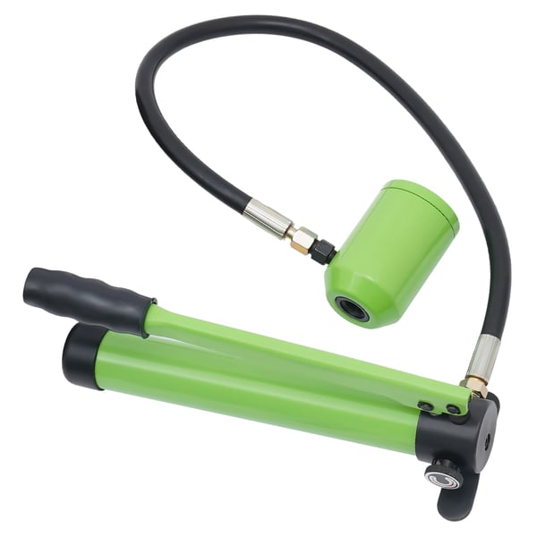 Hydraulinen reikästanssisarja - Käsipumppu - 80 kN - 6 matriisia - 1,27/1,9/2,54/3,18/3,81/5,08 cm - Vihreä