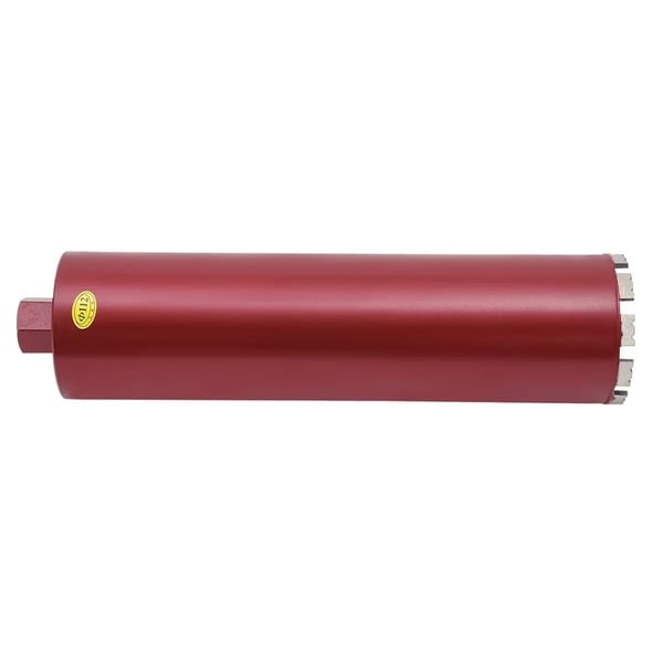 Timanttikruuniterä - Ø112 mm timanttiporakruunu - M22 Kierre - Poraussyvyys 41 cm - Märkä ja kuiva betoni - Pituus 45 cm - Punainen