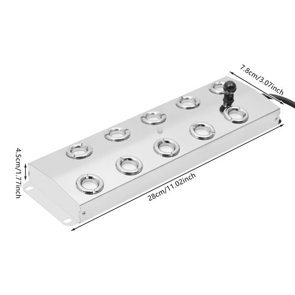 Ultralyd tågegenerator - Mist Maker/Fogger - 10 hoveder - 300 W - 220 V - Kapacitet <1 l - Sort