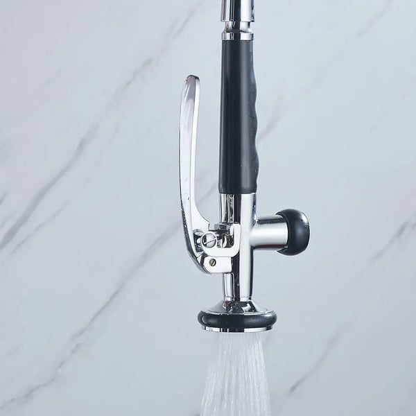 Brusehoved til køkkenarmatur - Sprayhoved - 360° justerbart - Messing - Keramisk ventil - 2 stråletyper - G1/2 (1,27 cm) EU-gevind