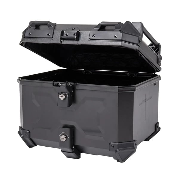 Motorcykel Topboks - Topcase 45 L ABS-plast - Med Lås - Hjelmboks - Universal Montering - Sort