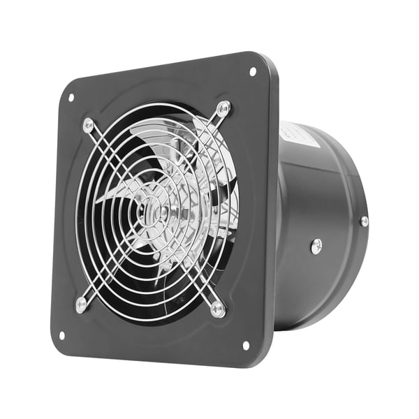 Poistoilmapuhallin - Seinä/Ikkuna - 15 cm, 40 W, 110 V 60 Hz, Kuparimoottori 2600 rpm, Metalli (Rauta), 60–70 dB - Musta