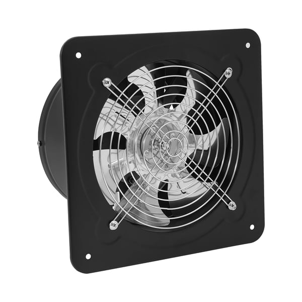 Frånluftsfläkt - Väggmonterad ventilationsfläkt - 80 W - 2600 r/min - 50–60 dB - US/EU-kontakt - Metallkonstruktion - Svart
