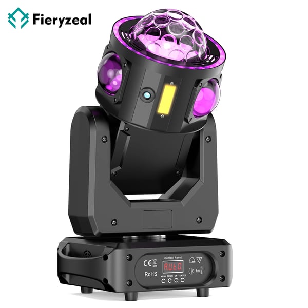 LED Scenljus - 180W Moving Head - DMX512/RDM - 19/25CH - RGBW Beam - LED Strobe - RGB-laser - Ljud/Auto/Master-Slave - Blå