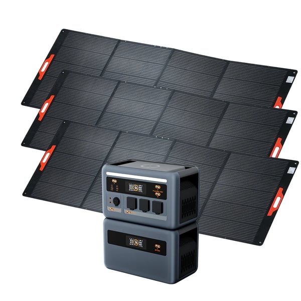 Solpanel - Foldbar bærbar monokrystallinsk - 400 W - Op til 23% effektivitet - Justerbart støtteben - IP68 vandtæt - ETFE-belægning