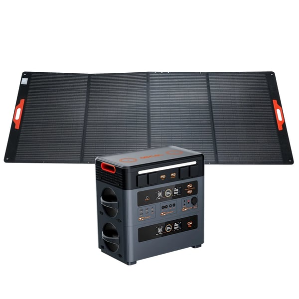 Solpanel - Foldbar bærbar monokrystallinsk - 400 W - Op til 23% effektivitet - Justerbart støtteben - IP68 vandtæt - ETFE-belægning