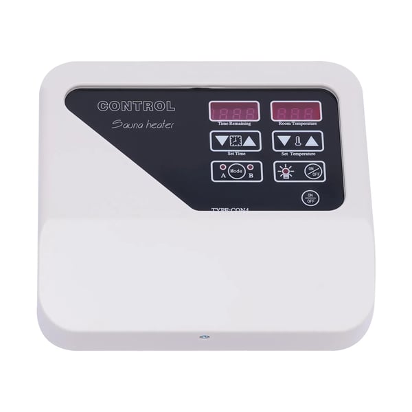 Digitaalinen saunan ohjain - Ulkoinen ohjauspaneeli - 3–9 kW - 220–240 V - Lämpötila 40–105 °C - Valaistus max 60 W - Seinään asennettava