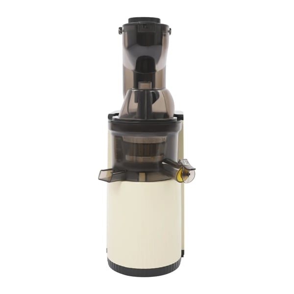 Spiral Koldpresser - Slowjuicer - 8 cm Fyldningsrør - 500 ml Kapacitet - Dobbelt Udløb - ABS - 220V EU-stik - Hvid