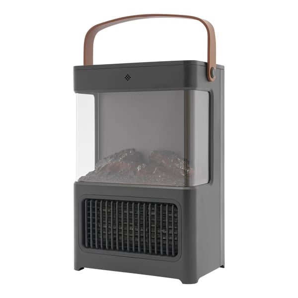 Elektrisk Pejs - Fritstående Pejsvarmer - 3D Flammeeffekt - 2000 W - PTC-Keramik - LED-Display - Fjernbetjening - 12 T Timer - Sort