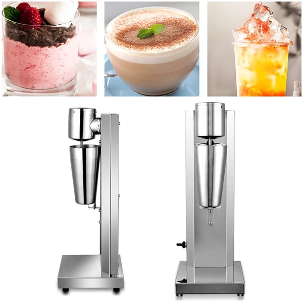 Kommerciel milkshake-maskine - Bordmodel - 180 W - 50 Hz - 18.000 o/min - 650 ml bæger - 18×18×53 cm - 3,5 kg