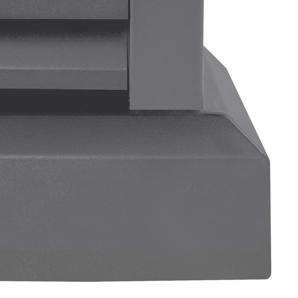 Skorstenshætte - Regnhætte - Aluminium 1,2 mm - Rustbestandig, Regntæt - Bund 25,5×25,5 cm, Top 27×27 cm - Højde 30 cm - Mørkegrå