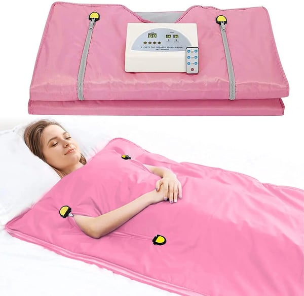Portabelt Saunatæppe - Saunatæppe - Tør Damp - Hurtig Sved - 180×80 cm - 220V EU - CE-Certificeret - Gul
