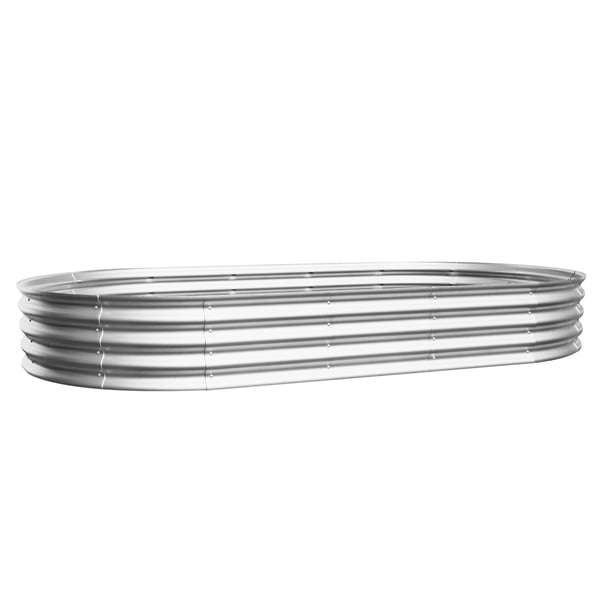Højbed - Hævet havebed kit - Galvaniseret metal plantekasse - Rustbestandig - Til grøntsager, blomster og urter - Nem montering - Udendørs