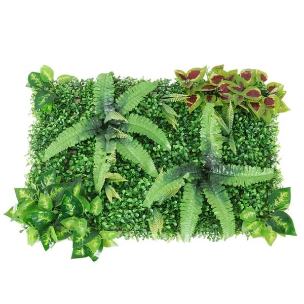 Konstgräs väggpaneler - Bakgrund/staket - 60×40 cm, 2-pack - Återanvändbara - Utomhusbruk - Polyester - Ljusgrön