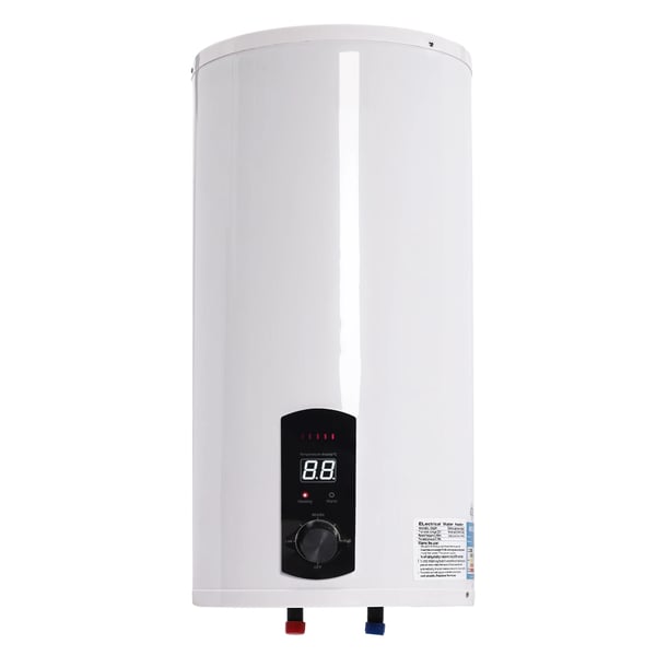 Elektrisk vandvarmer - Vertikal model - 2000 W 220 V - Hurtig opvarmning - Cylindrisk - Beige