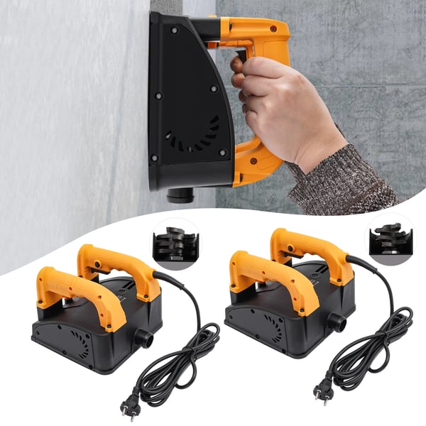 Sähköinen seinäjyrsin rappaus - Perusterä - Teho 1200 W - Leveys 15 cm - Syvyys 1–4 mm - 1000–4000 rpm - 26 Terää - Puhdas kuparimoottori - Kulta