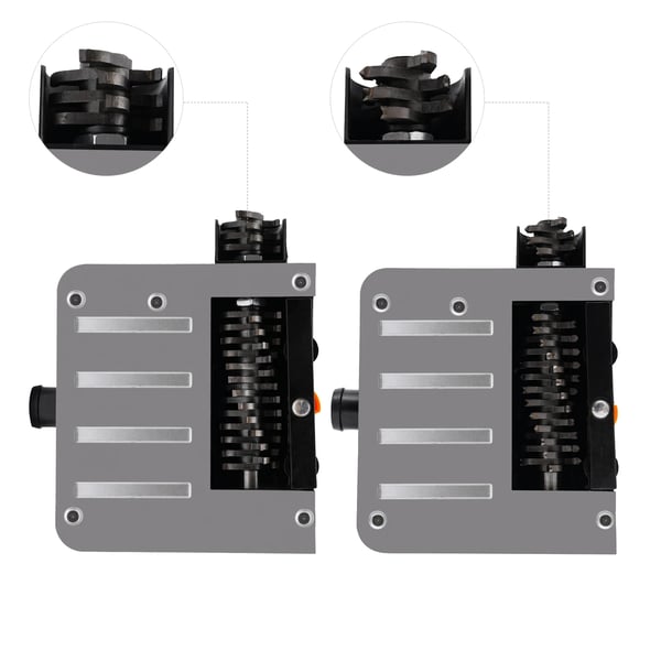 Sähköinen seinäjyrsin rappaus - Perusterä - Teho 1200 W - Leveys 15 cm - Syvyys 1–4 mm - 1000–4000 rpm - 26 Terää - Puhdas kuparimoottori - Kulta