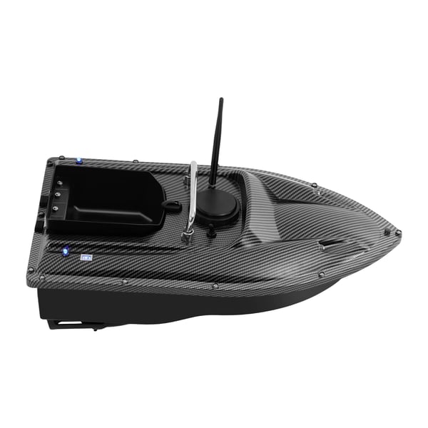 Foderbåd - RC-båd med GPS - 500 m Rækkevidde - 1,5 kg Kapacitet - LED-Lys - Natfiskeri - Cruise-kontrol - Radiostyring