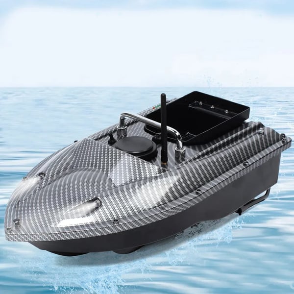 Foderbåd - RC-båd med GPS - 500 m Rækkevidde - 1,5 kg Kapacitet - LED-Lys - Natfiskeri - Cruise-kontrol - Radiostyring