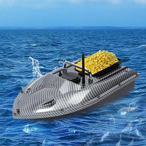 Foderbåd - RC-båd med GPS - 500 m Rækkevidde - 1,5 kg Kapacitet - LED-Lys - Natfiskeri - Cruise-kontrol - Radiostyring