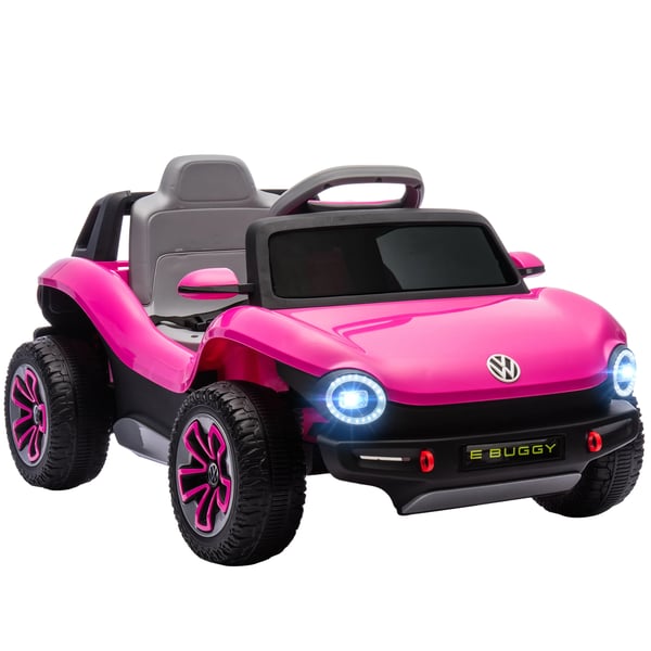 Elbil för barn - Åkbil 12V - Fjärrkontroll 2,4G - Dubbla motorer - Fjädring - LED-strålkastare - Musik/USB - Rosa