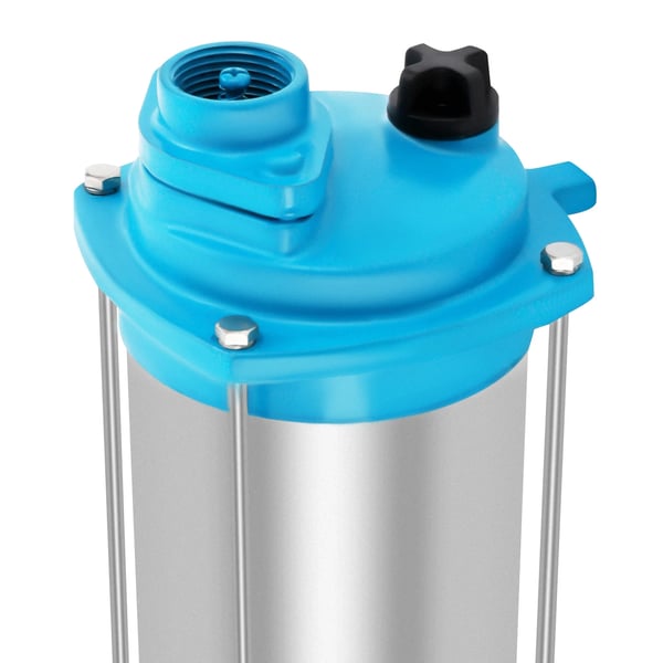 Vandpumpe - Centrifugal- og vandingspumpe i rustfrit stål - 1300 W - 1,8 HP - 4000 L/h - 2860 rpm - 230 V 50 Hz - Blå