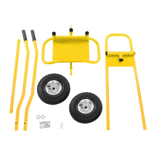 Skivvagn - Plattvagn - Flexibel - 220 kg Maxbelastning - 120×85 cm - För gips, glas, gipsskivor - CE-certifierad - Gul