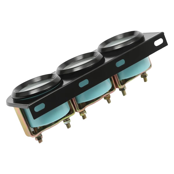 Trippelmåler til bil/lastbil - 3-i-1 instrument - Olietemperatur - Olietryk 0–7 kg - Voltmeter - DC 12V - 18,7×7,7×5,2 cm - Sort