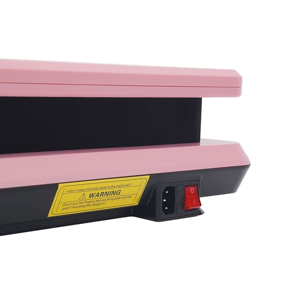 Vibrationsplade - Træningsmaskine - Fjernbetjening - 2 modstandsbånd - Max 150 kg - Konditionstræning - Talje & mave - Pink