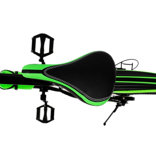 Barncykel - Mountainbike - 51 cm Hjul - 7 Växlar - Passar Längd 1,3–1,5 m - Justerbar Sadel 63–76 cm - Fälgbroms Fram/Fotbroms Bak - Svart/Grön