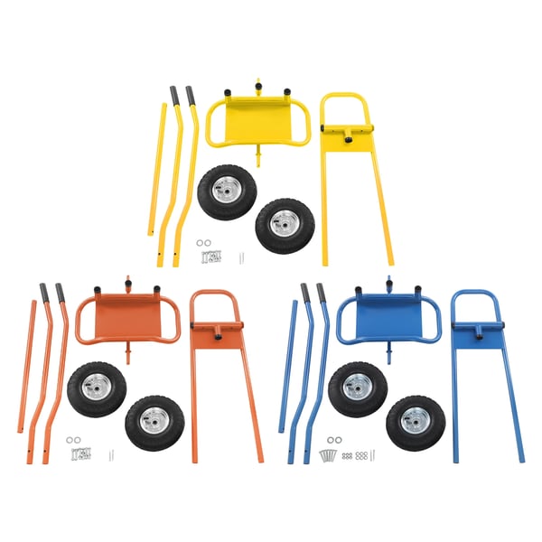 Gipspladevogn - Platformsvogn - 220 kg belastning - 120×85 cm - Jern - Med hjul - Blå