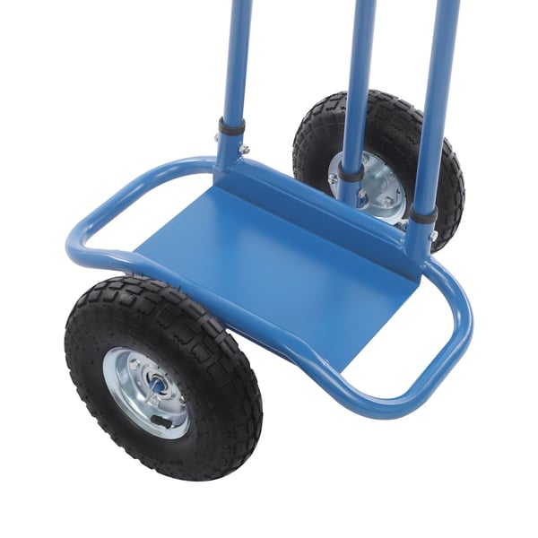 Gipspladevogn - Platformsvogn - 220 kg belastning - 120×85 cm - Jern - Med hjul - Blå