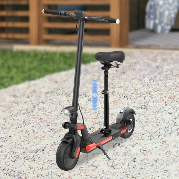 Sadel til el-løbehjul - Foldbart Sæde - Justerbar Højde 50–68 cm - Stødabsorberende - Maks 100 kg - Kompatibel med 365 Løbehjul - Sort