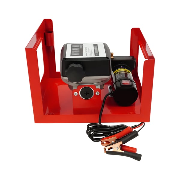 Elektrisk overførselspumpe - 12 V 200 W dykpumpesæt - 45 l/min flow - Til diesel, vand, olie - Til bil, camping, fiskeri - Rød