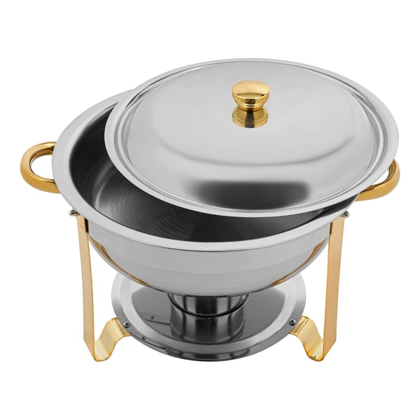Chafing Dish Buffetsæt - Varmeholder - 4 dele - 4,5 L pr. beholder - Til fester & bryllupper - Guld